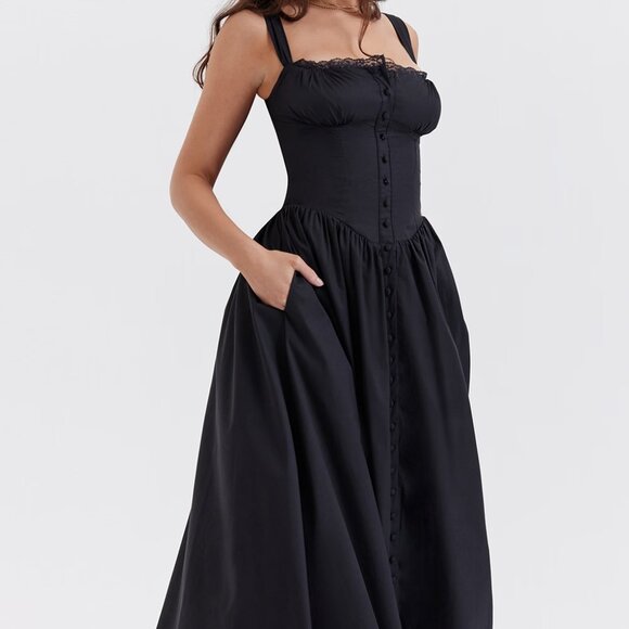 House of CB Black Midi Dress - Tatiana - Picture 11 of 16